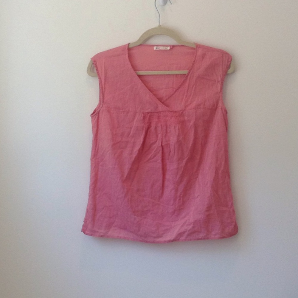 Pink wide strapped tank top.